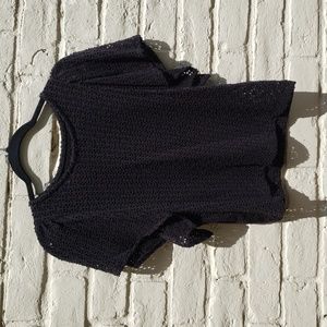 Texture and Thread Madewell flutter sleeve eyelet shirt